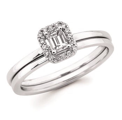 Emerald Cut Wedding Set