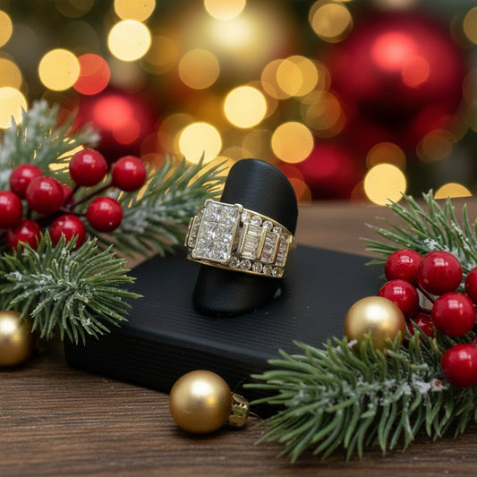 Luxe Invisible-Set Diamond Statement Ring