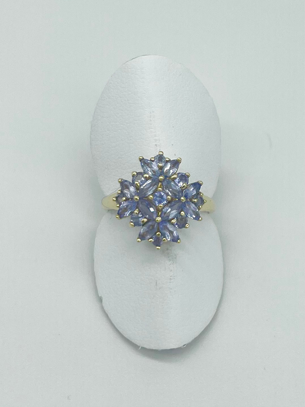 Tanzanite Cluster Ring