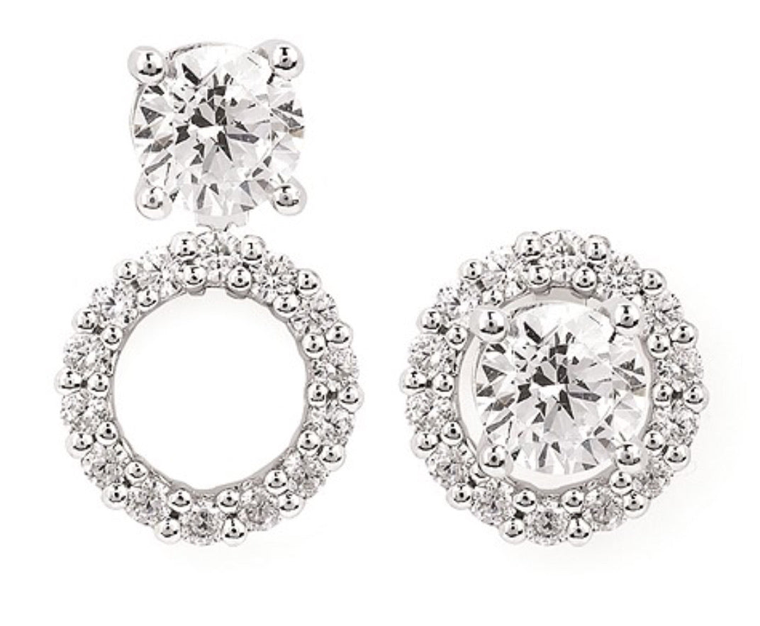 Diamond Halo Earring Jackets