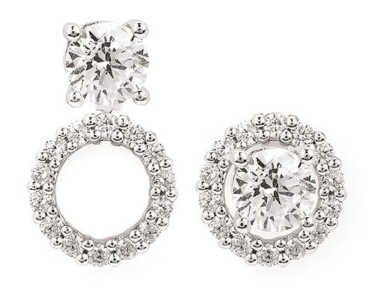 Diamond Halo Earring Jackets