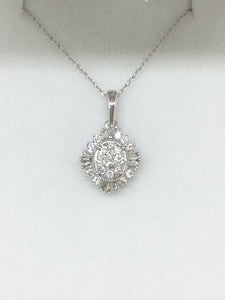 Diamond Cluster Necklace