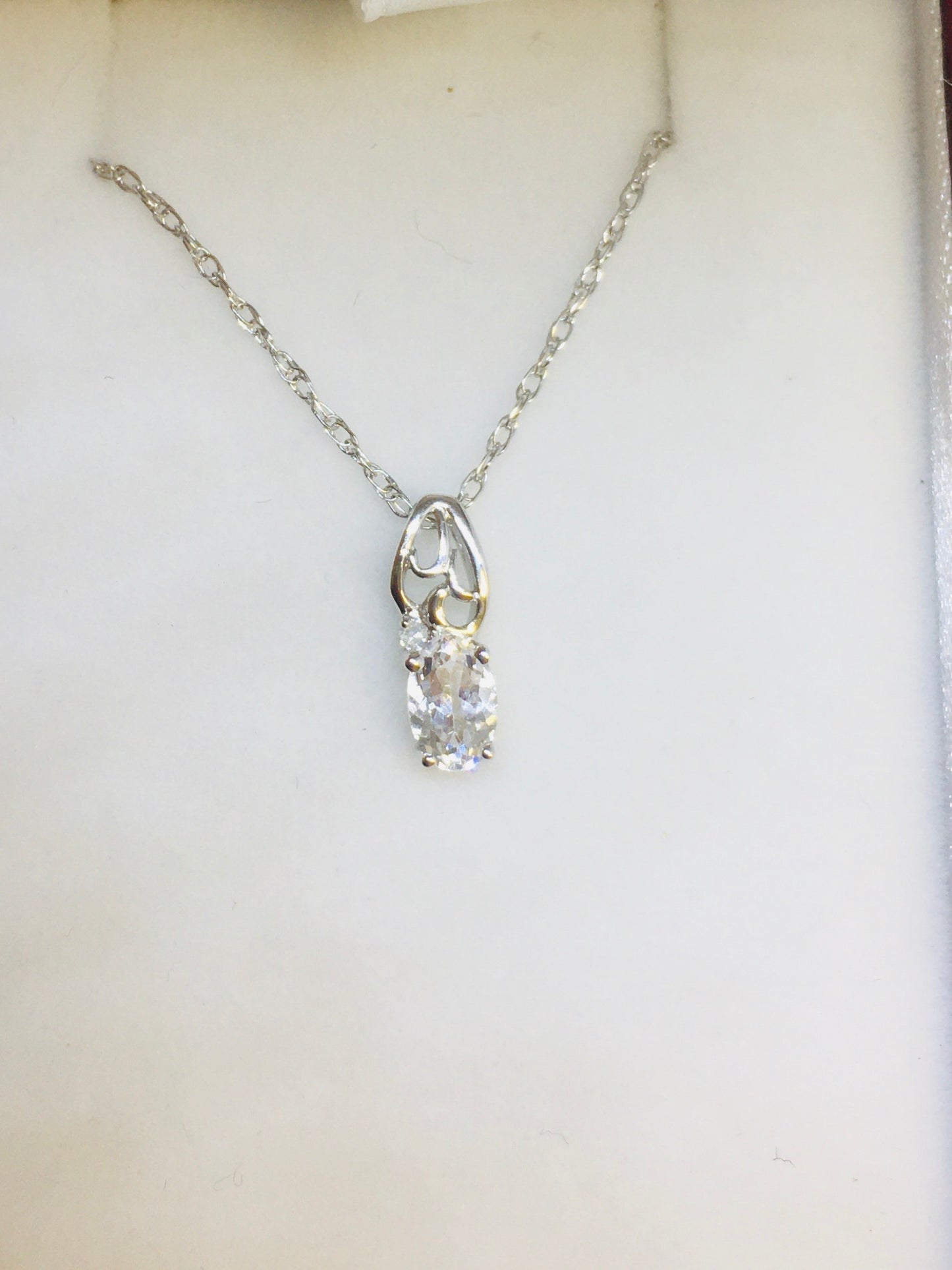 White Sapphire Necklace