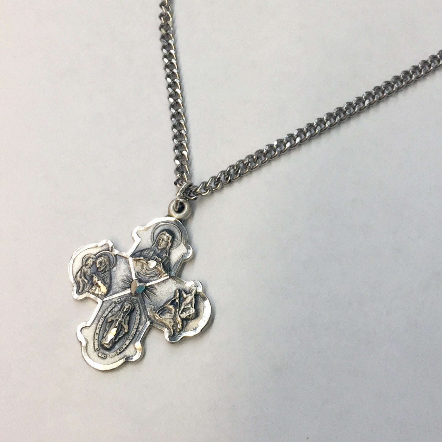 Sterling Silver Diamond Cut Four-Way Metal