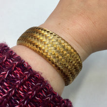 Load image into Gallery viewer, Gold Plated Woven Cuff Bracelet