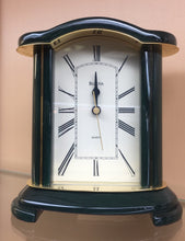 Load image into Gallery viewer, Small Wooden Bulova Desk Clock