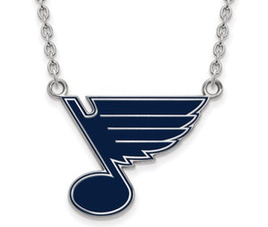 St. Louis Blues Gold Plated Blue Enamel Necklace