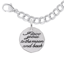 Load image into Gallery viewer, Moon and Back Charm &amp; Bracelet Set