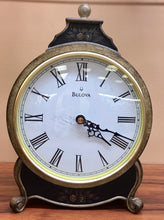 Load image into Gallery viewer, Light Wooden Bulova Mantle Clock