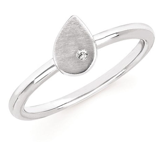 Pear Satin Ring
