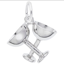 Load image into Gallery viewer, Champagne Glasses Charm