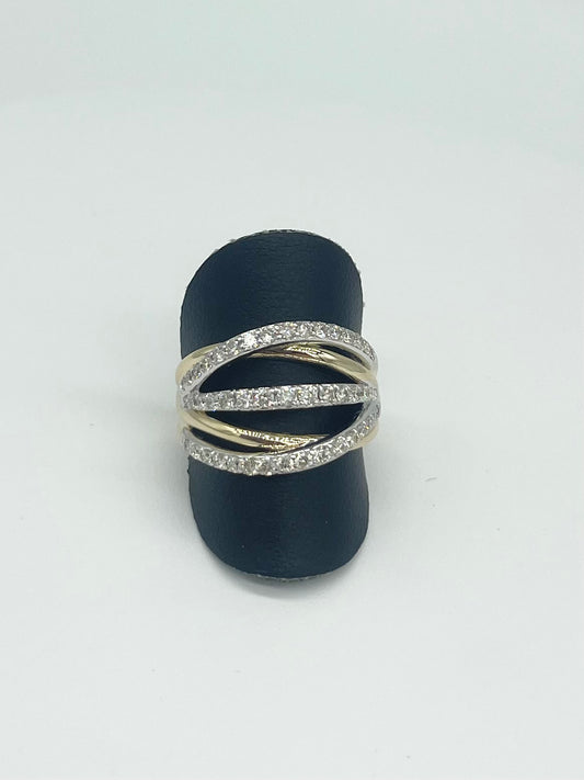 Yellow & White Fashion Ring