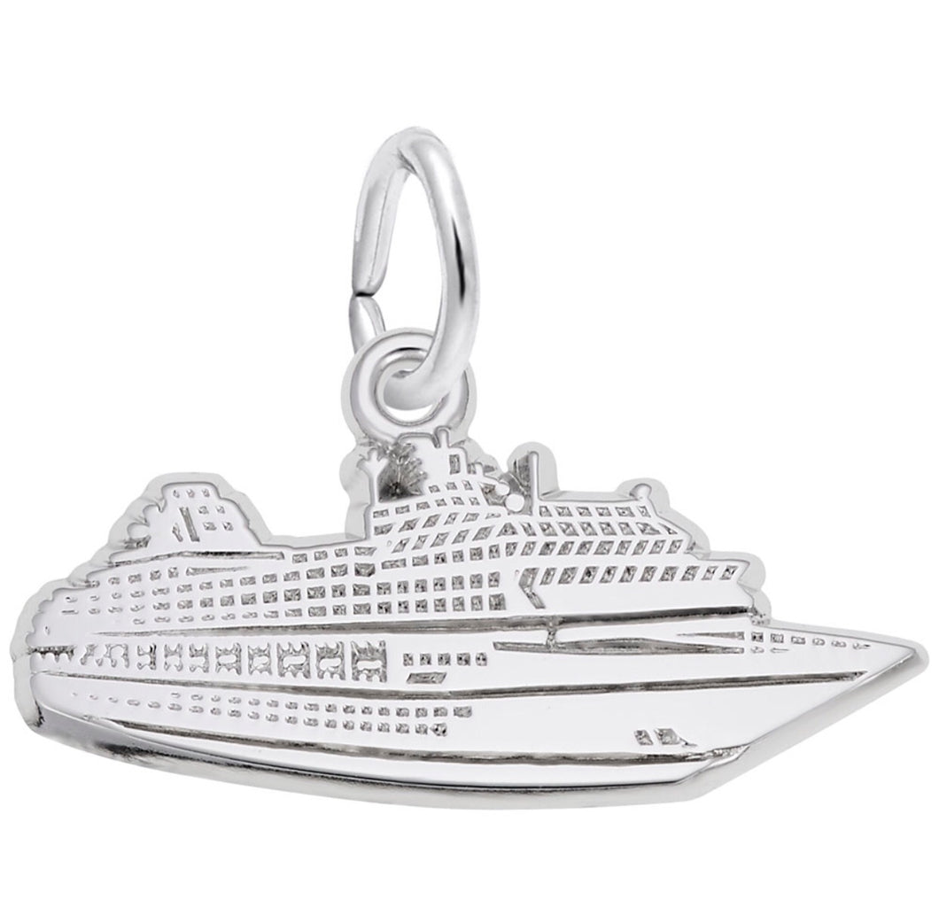Sterling Silver Cruise Ship Charm