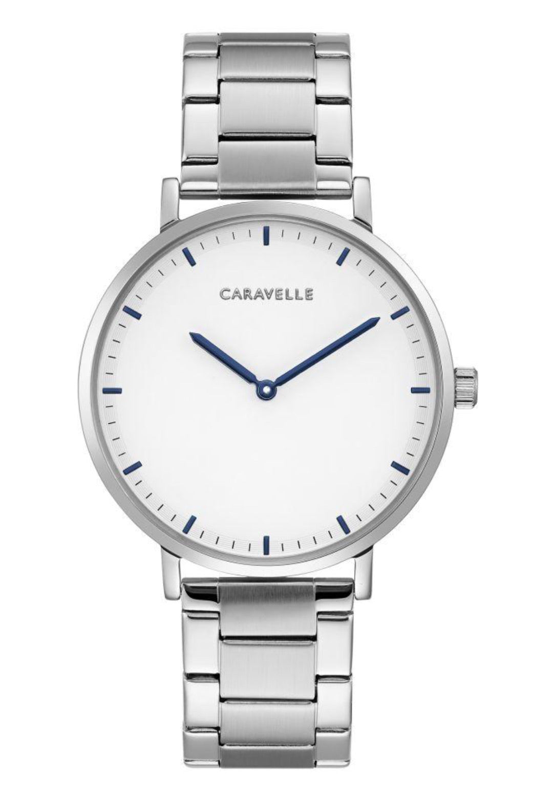 Unisex White with Blue Accent Caravelle Watch
