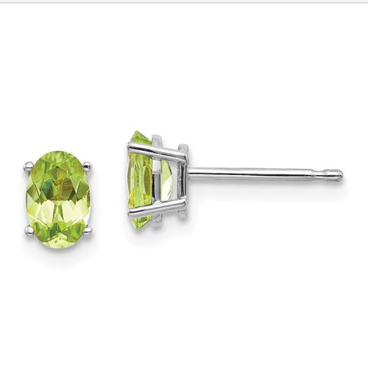 Oval Birthstone Earrings