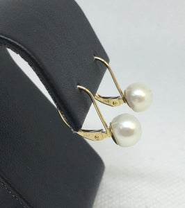Lever Back Pearl Earrings