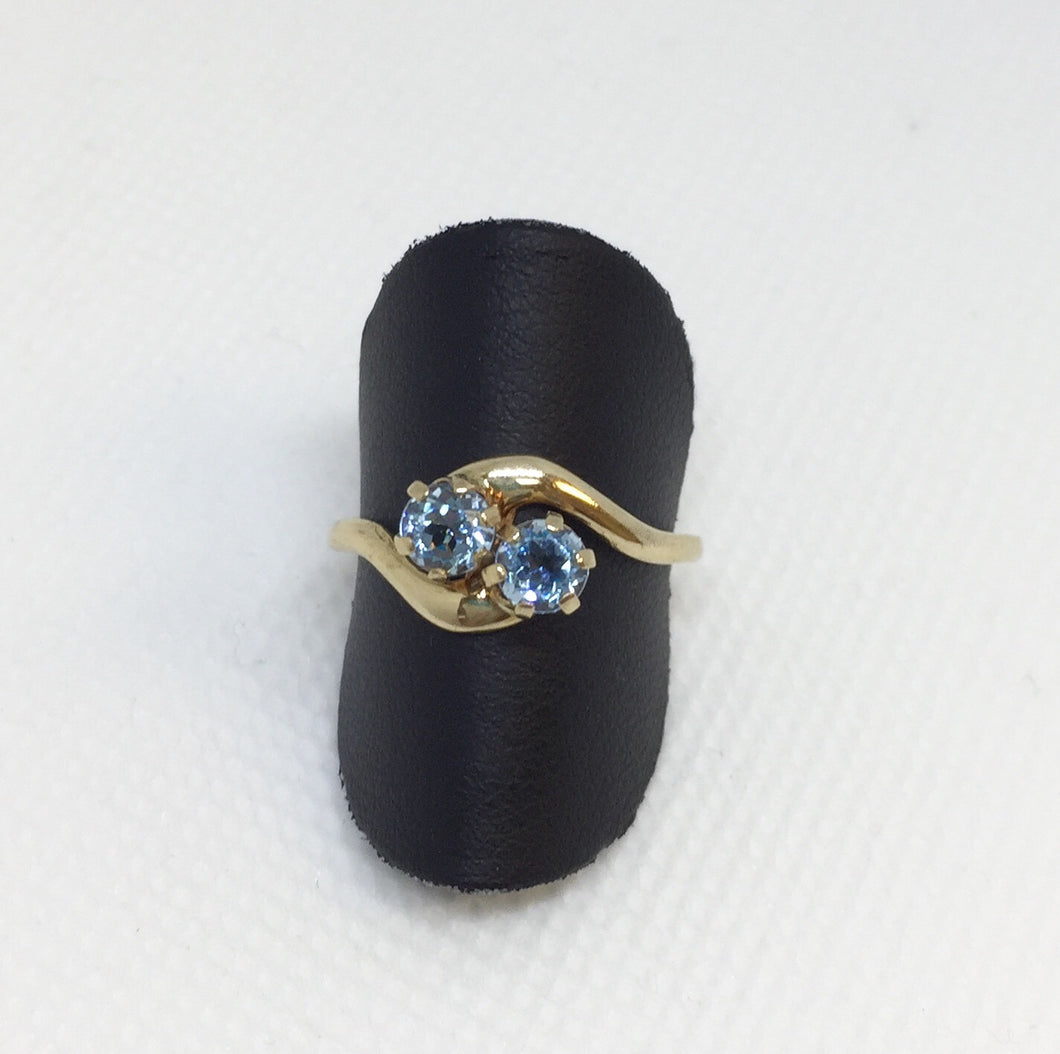 Vintage Aquamarine Bypass Ring