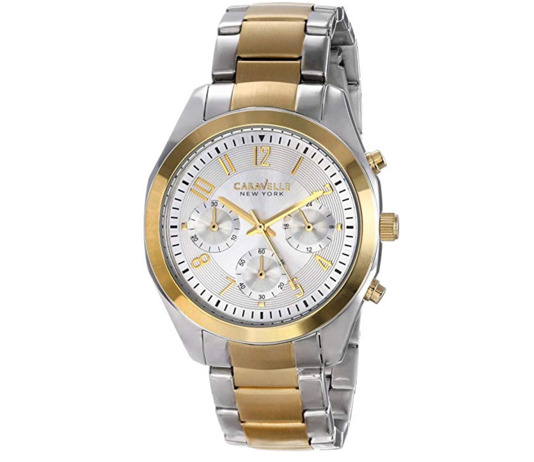 Women’s Two-Tone White Dial Caravelle Watch