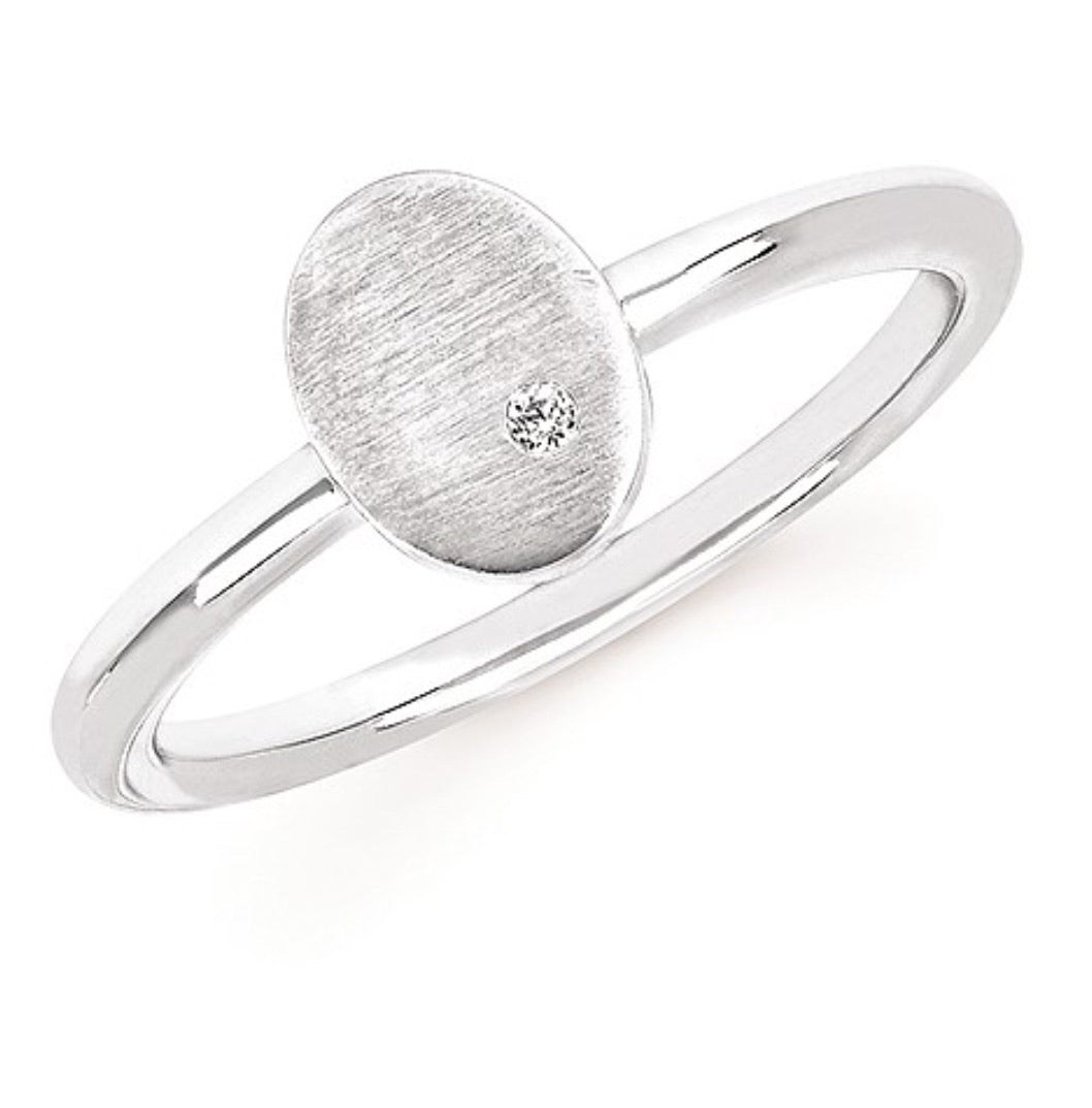 Oval Satin Finish Ring