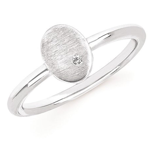 Oval Satin Finish Ring
