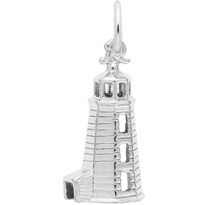Sterling Silver 3D Landfall Lighthouse Charm