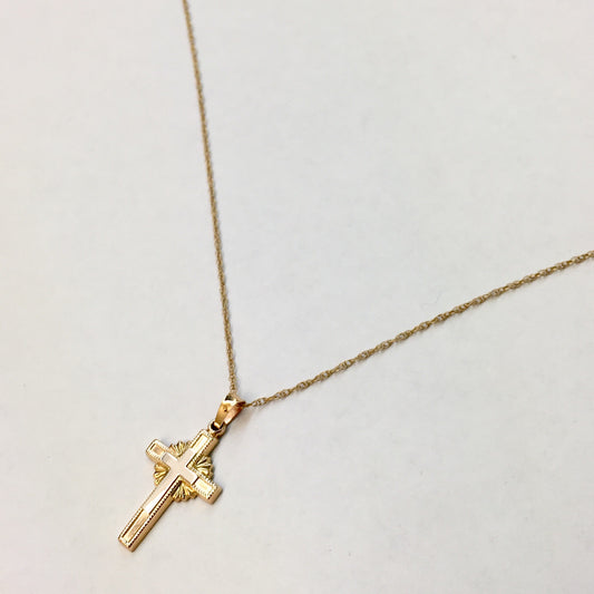 Yellow Gold Cross Necklace
