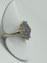 Load image into Gallery viewer, Tanzanite Cluster Ring