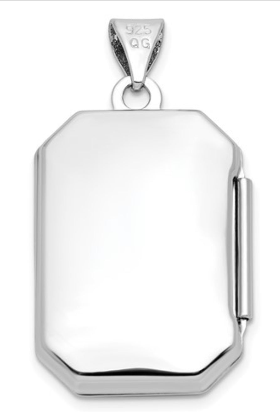 Octagonal Scroll Locket