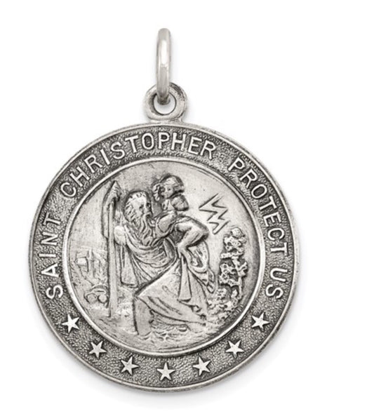 Sterling Silver St. Christopher Medal