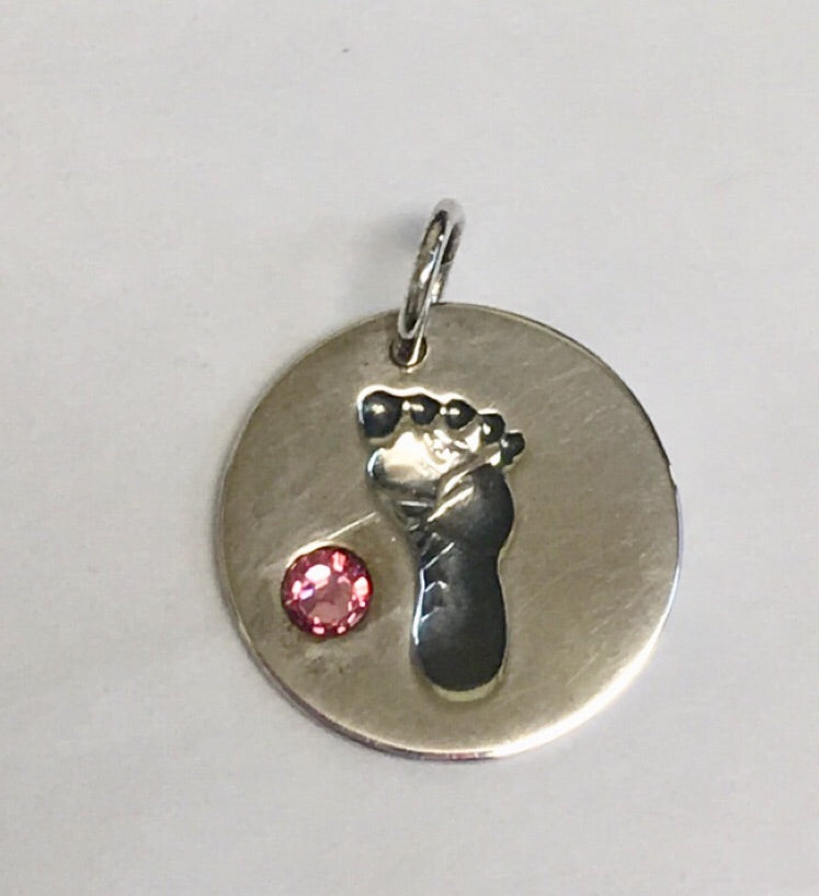 Sterling Silver Baby Foot Charm