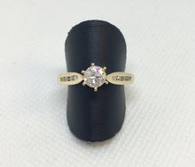 Load image into Gallery viewer, Diamond Cathedral Engagement Ring