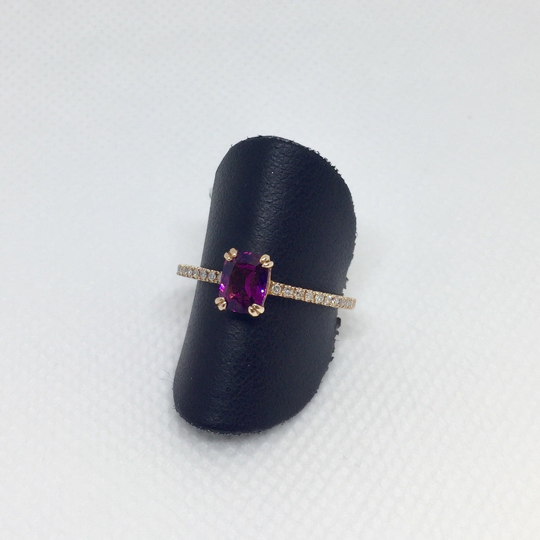 Rhodolite Garnet & Diamond Fashion Ring