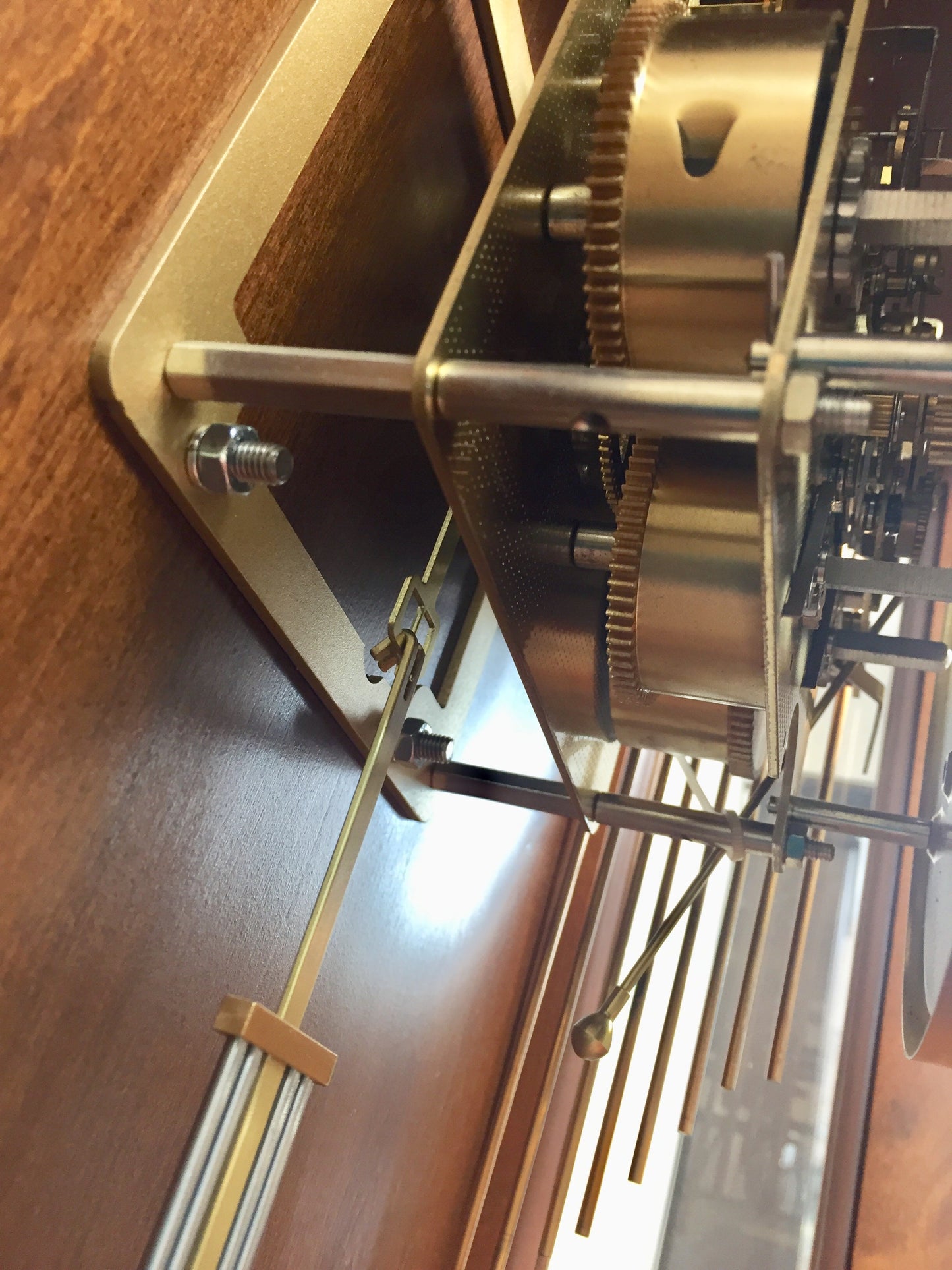 Key-Wind Wooden Bulova Wall Clock