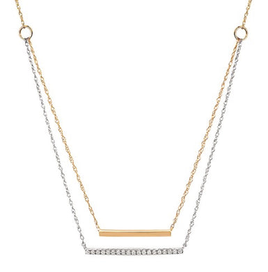 Double Stranded Two Tone Necklace