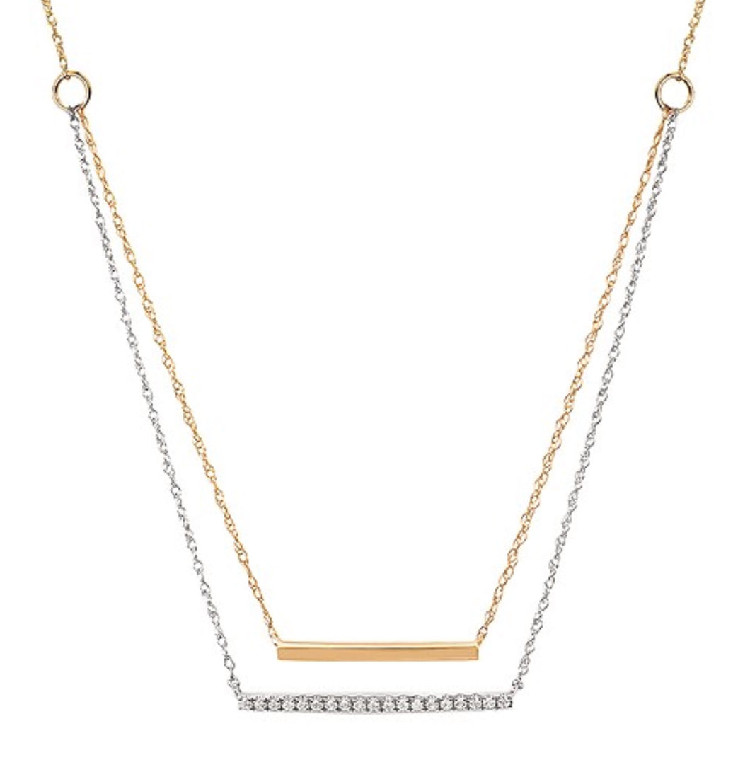Double Stranded Two Tone Necklace