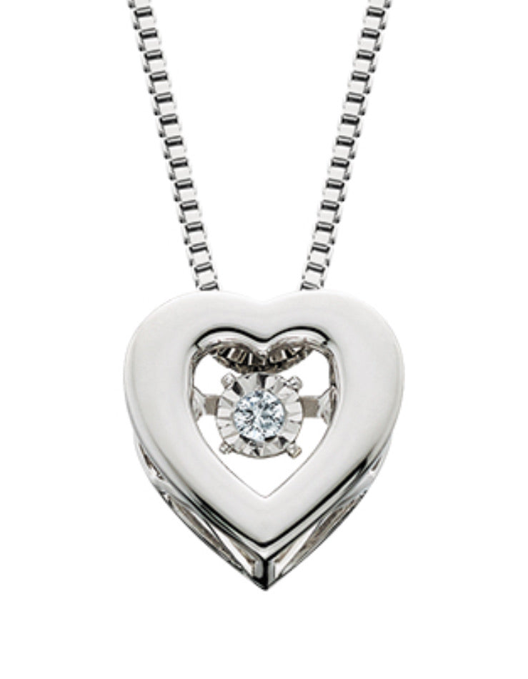 Double Heart 925 Silver Pendants Necklace with Dancing Diamond Jewelry -  China 925 Silver and Silver Jewelry price | Made-in-China.com
