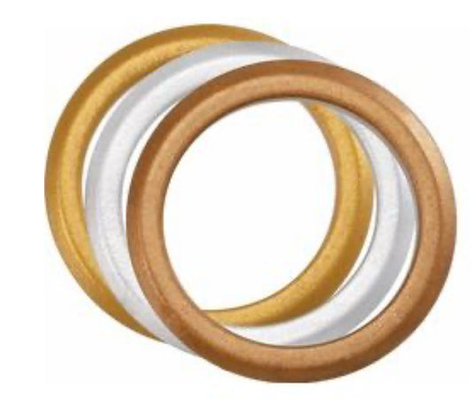 Set of 3 Metallic Silicon Bands
