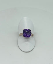 Load image into Gallery viewer, Checkerboard Amethyst Ring