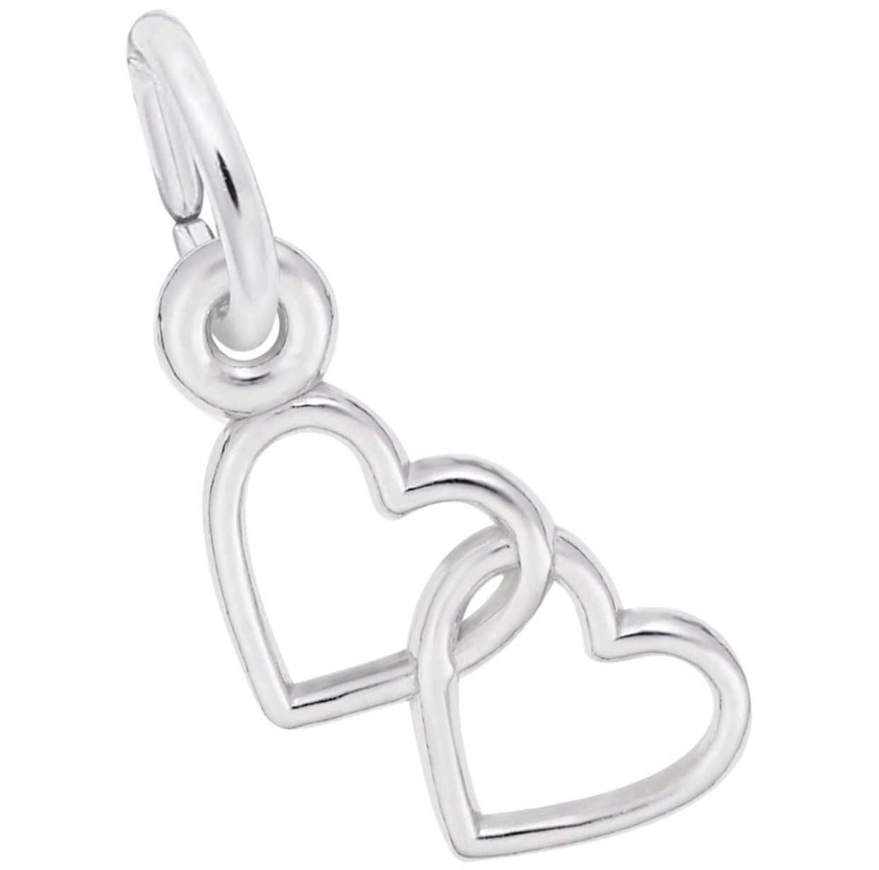 Two Open Hearts Charm