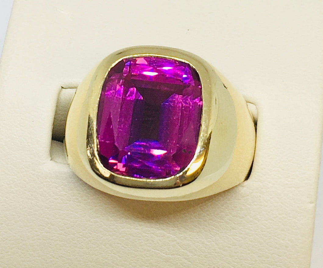 Synthetic Purple Stone Ring