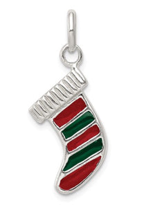 Sterling Silver Christmas Stocking Charm