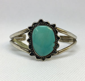 Handmade Turquoise Silver Cuff Bracelet