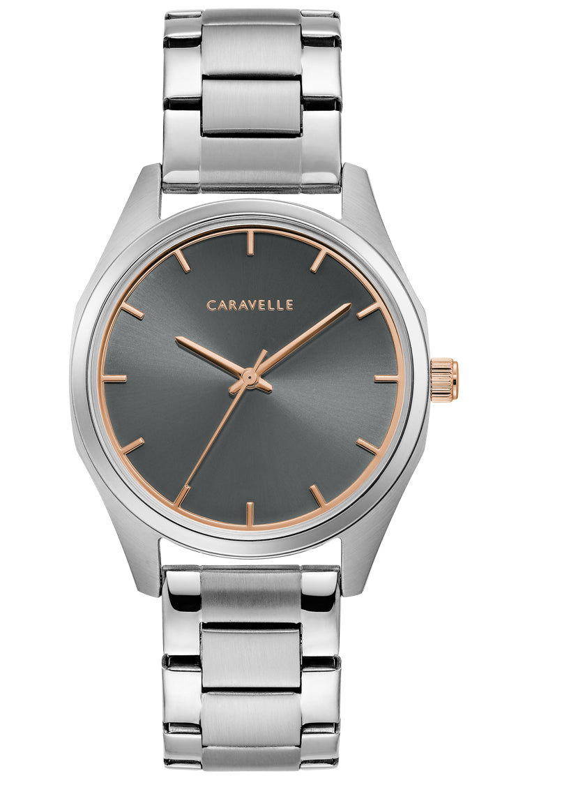 Silver and Gray Caravelle Watch