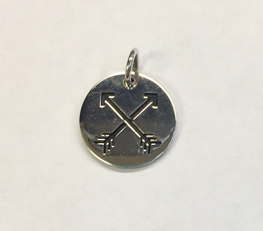 Crossed Double Arrow Charm