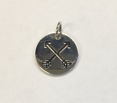 Crossed Double Arrow Charm