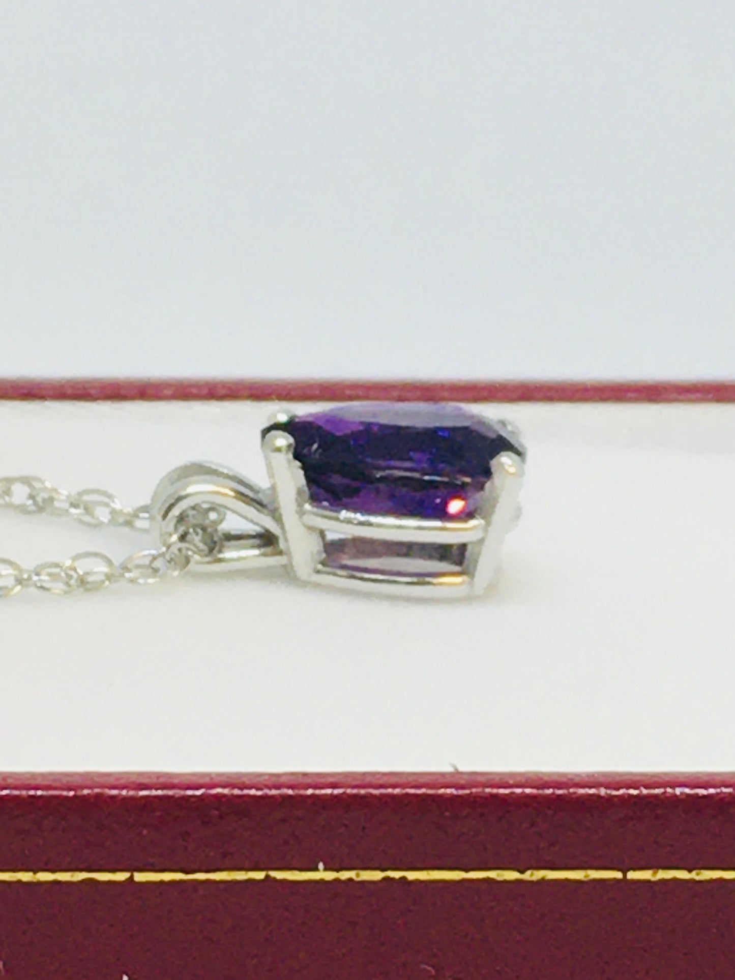 Pear Amethyst Necklace