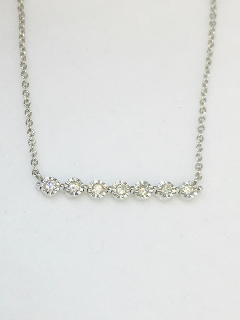 Illusion Diamond Bar Necklace