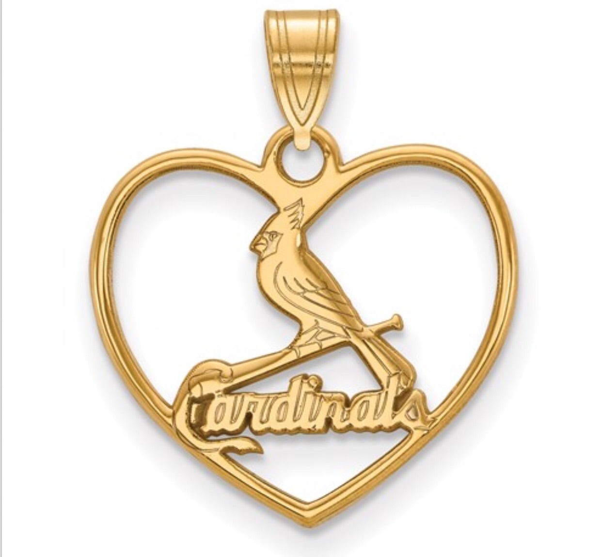 St. Louis Cardinals Open Heart Pendant
