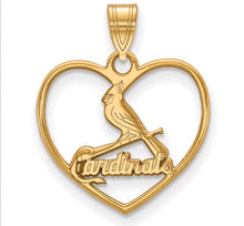 Load image into Gallery viewer, St. Louis Cardinals Open Heart Pendant