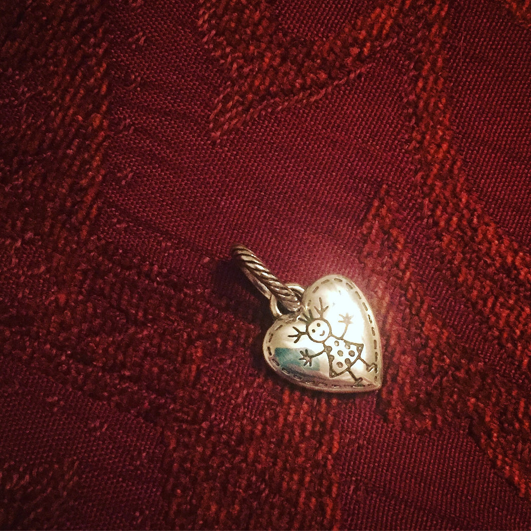 Happy Girl Heart Charm